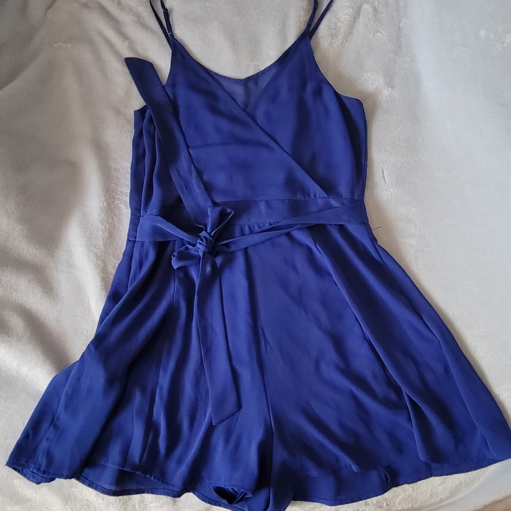 Express blue skort romper